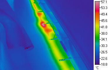 damaged heating pipe-thermal camera leak detection survey 